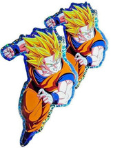 2X 5.5&quot; Goku Super Saiyan 2 Dragon Ball Z DBZ Laptop PS XBOX Decal Foil Stickers - £4.48 GBP