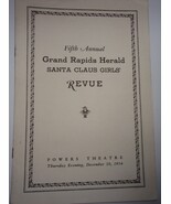 Vintage 5th Annual Grand Rapids MI Herald Santa Claus Girs’ Review Progr... - $6.83 CAD