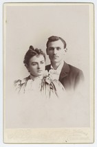 Circa 1890&#39;S Stunning Cabinet Card Beautiful Married Couple A.D. Burk Cleveland - £7.43 GBP