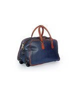 Leather Traveling bag wheeled luggage Cabin Bag Luggage Leather suitcase... - £176.20 GBP