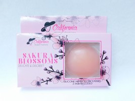 Sakura Blossom Nipple Covers Concealer 2 Pair Silicone Bra Breast Petal Nude - £4.79 GBP