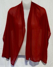 Victoria&#39;s Secret 60&quot; Sheer Nylon Shawl Wrap Scarf Size XL ~ Deep Red - £11.31 GBP