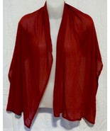 Victoria&#39;s Secret 60&quot; Sheer Nylon Shawl Wrap Scarf Size XL ~ Deep Red - $269.75 MXN