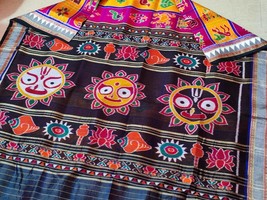 Buy Authentic Handcrafted Odisha Lord Jagannath, Balbhadra &amp; Subhadra Silk Saree - $321.10