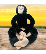 Wild Republic Black Monkey Tan Face Hanging Plush 18&quot; 1999 Stuffed Animal - £10.47 GBP