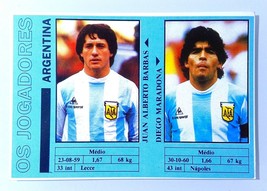 Maradona ~ Argentina ~ Mexico World Cup 86 ✱ Vtg Soccer Pocket Calendar Card - £51.35 GBP