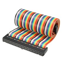 uxcell IDC Rainbow Wire Flat Ribbon Cable 50 Pins 43cm Length 2.54mm Pit... - £15.17 GBP