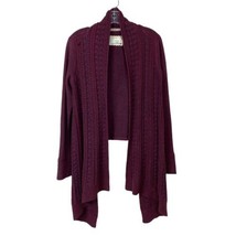 Anthropologie Saturday Sunday Women&#39;s Maroon Knit Open Front Cardigan Sweater XS - £31.64 GBP