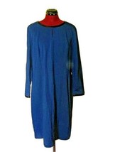 Talbots Sheath Dress Women Size 12 Ponte Faux Leather Trim Keyhole Neck - $43.57