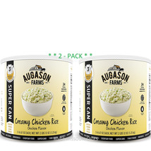 2 PACK Augason Farms Creamy Chicken Rice #10 Cans 2lbs 12 oz. Long Term 25 Year  - £50.30 GBP