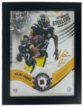 NAJEE HARRIS Steelers Framed 15&quot; x 17&quot; Game Used Football Collage LE 1/50 - $295.00