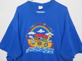 VTG T Shirt Noahs Ark 3XL Animals Rainbow Single Stitch Lord Jesus XXXL USA - £29.73 GBP