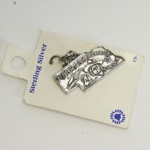 Sterling Silver Nebraska State Charm  Pendant  VINTAGE - $125.19 MXN