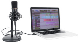 Rockville Solo-Cast 24 bit 192Khz USB Microphone Mic w/Recording Interface+Stand - £73.30 GBP