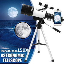 300Mm Astronomical Telescope 150X Hd Viewing Space W/Tripod Barlow Lens For Kids - $73.99