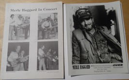 Merle Haggard In Concert Magazine with Strangers + Curb Records Offical ... - $29.77