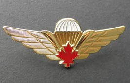 CANADIAN AIR FORCE CANADA JUMP WINGS RED MAPLE LEAF LAPEL PIN BADGE 2.5 ... - $8.95