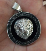 UNISEX Stunning Rhinestones Silver Plated Punjabi Hindu Sikh Singh LION Pendant - £17.66 GBP