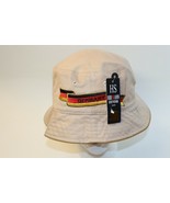 Germany Regensburg Tan Embroidered Bucket Sun Hat Cap Herman Souvenir NWT - £9.65 GBP