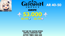Genshin Impact 53000 Primogems EUROPE/EU-show original titleOriginal TextG... - £23.33 GBP