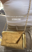 ZARA BNWT 2023. GOLD ENVELOPE SHOULDER BAG METALLIC. 6096/010 - $63.63