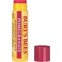 Burt&#39;s Bees 100% Natural Moisturizing Lip Balm, Pomegranate with Beeswax and - £7.02 GBP
