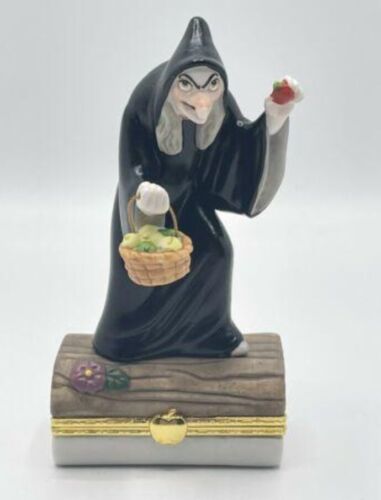 Disney Snow White Old Peddler Woman Witch Bradford Exchange Trinket Box w/C.O.A. - $54.44