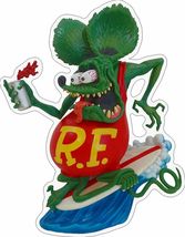 Rat Fink Surfer Laser Cut Metal Sign - $69.95