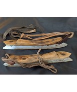 Antique Dutch Steeds Vooran Staal Slade Original Leathers Wood Ice Skate... - $1,034.73 MXN