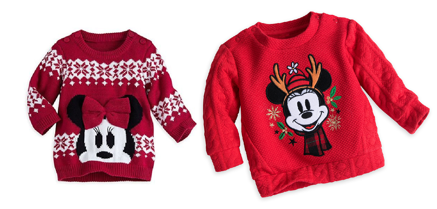 Disney Store Minnie Mickey Mouse Christmas Sweater for Baby New for 2016 New - £31.93 GBP
