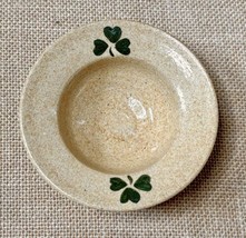 Signed Art Pottery Lucky Clover Shamrock Trinket Dish Or Tealight Candle... - $17.82