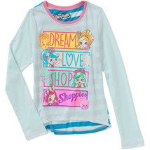 Shopkins Girls Long Sleeve T-Shirt Dream Love Shop Size XS 4-5 NWT (P) - £6.74 GBP