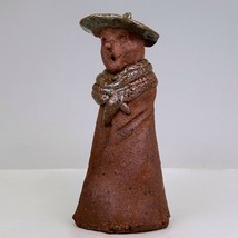 Singing Woman Stoneware Abstract 6&quot; Sculpture Vintage 60s-70s Art Signed Dutton - £75.37 GBP