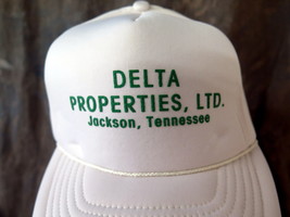 Delta Properties, LTD Dyersburg, Tn. Grey Baseball Cap with Green Raised Letters - £1.99 GBP