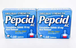 Pepcid AC Acid Reducer 10mg 30 Tablets Prevents Relieves Heartburn BB6/2... - $19.30