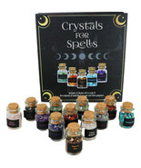 Witchcraft Crystals for Spells Crystal Variety Chip Bottle Set of 12 Boo... - $36.89 CAD