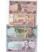 IRAQ, Set of 4 Different, 10000, 5, 250, 25 Dinars Banknotes, Old Issues - $22.31