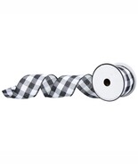 Buffalo Check Wired Edge Ribbon - 2 1/2&quot; x 30 feet(10 Yards) - $12.86