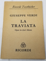 Giuseppe Verdi La Traviata Opera in Three Acts German Booklet 1964 Ricordi - £15.11 GBP