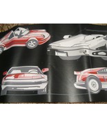 Fast Sports Red White Car Muscle Cars Black Wall Wallpaper Border EH99717 - £10.08 GBP