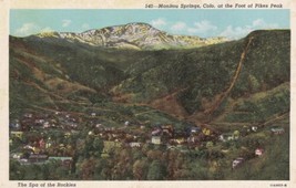 Manitou Springs Colorado CO Foot of Pikes Peak Postcard Spa Rockies A05 - £2.15 GBP