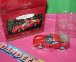 Hallmark Keepsake 1997 Red Corvette Christmas Holiday Ornament QX16455 - £15.45 GBP