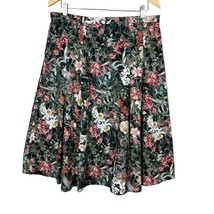 Antonio Melani Skirt Women 14 Multicolor Floral A-line Midi Pleated Garden Lined - £39.53 GBP