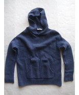 Vince Women Blue Hooded Long Sleeve Wool Blend Sweater Oversized XS/TP EUC - £17.84 GBP