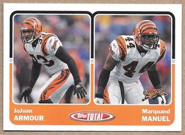 2003 Topps Total #380 JoJuan Armour / Marquand Manuel Cincinnati Bengals RC - £2.16 GBP