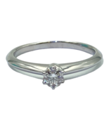 Tiffany Solitaire Diamond Platinum Ring 0.24ct E VVS WITH BOX - $3,628.98 CAD