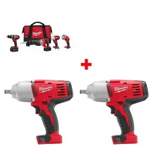 Milwaukee 2696-24 M18 4-Tool Combo Kit w/ Two FREE 2663-20 1/2" Impact Wrenches - £716.54 GBP