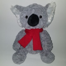 Joann Dan Dee Gray Koala Bear Plush Red Scarf 11&quot; Stuffed Toy 2020 Holiday - £7.97 GBP