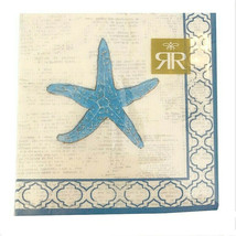 Starfish Tropical Cocktail Beverage Paper Napkins 3 Ply 40 Ct Beach Summ... - $19.48