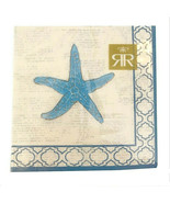 Starfish Tropical Cocktail Beverage Paper Napkins 3 Ply 40 Ct Beach Summ... - £15.25 GBP